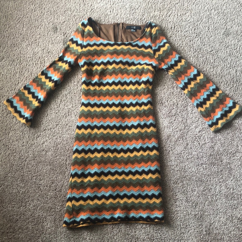 Hippie multicolored midi dress